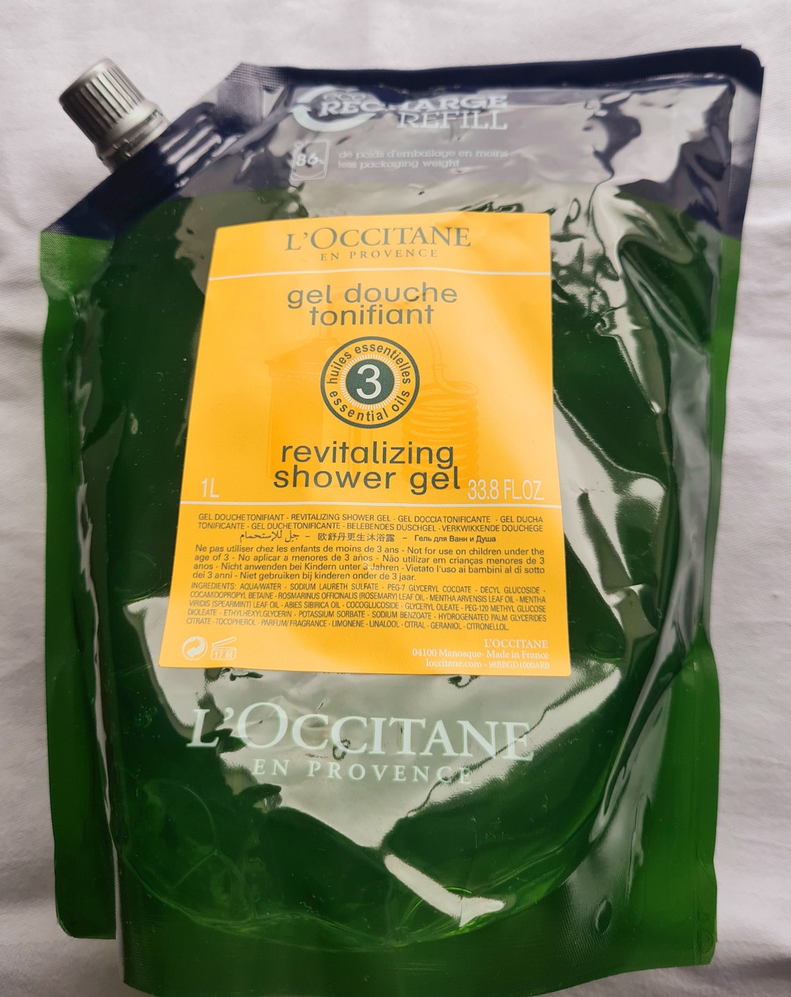 L'occitane Revitalizing Shower Gel 1000ml luxury gif item Etsy