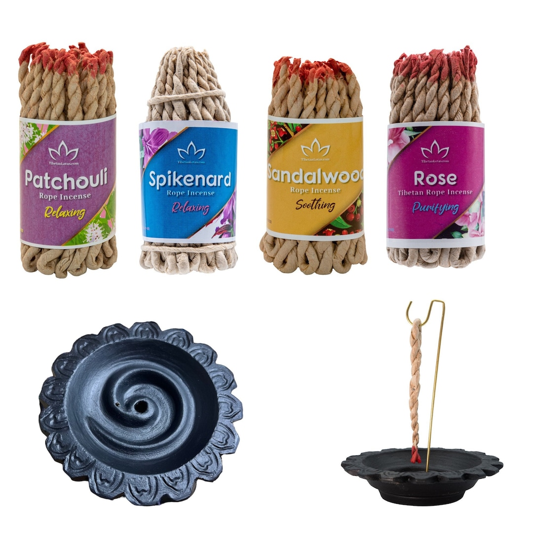 Tibetan Rope Incense 4 Pack Hanging Burner - Etsy