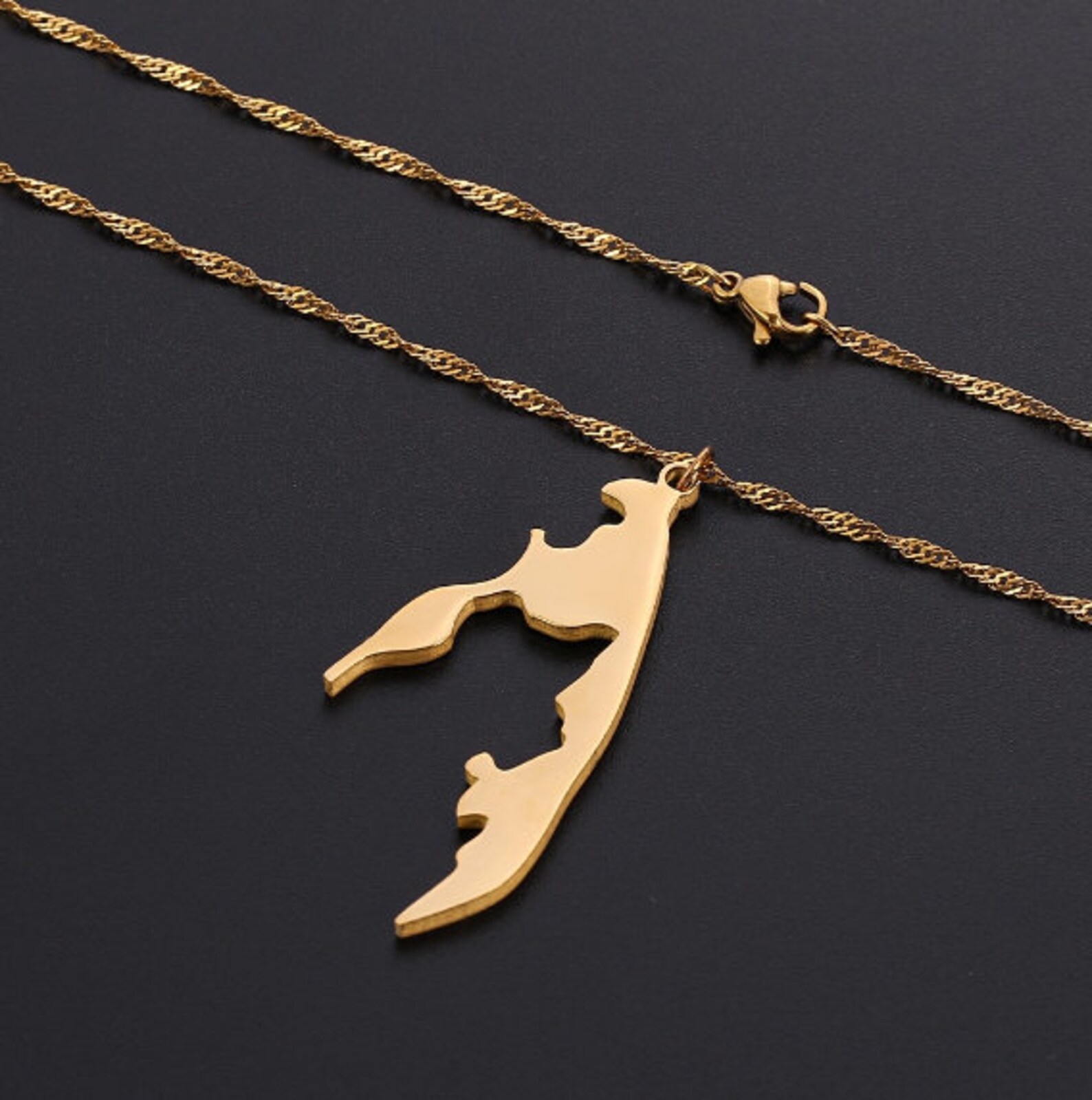 Tamil Eelam Pendant Necklace 2.5cm Gold Etsy