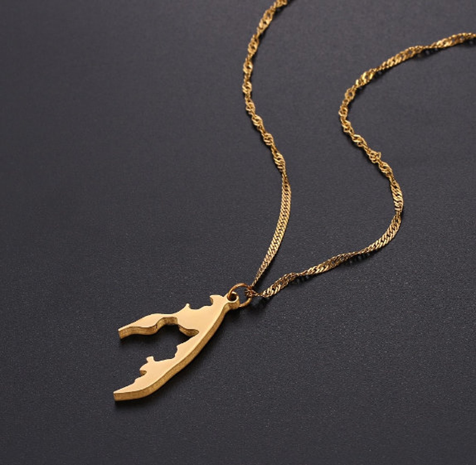 Tamil Eelam Pendant Necklace 2.5cm Gold Etsy UK