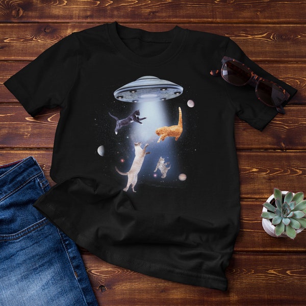 Funny Cats In Space Unisex T-Shirt, Space Lovers, Cats In Space, Astronomy Lovers, Funny Sarcastic Shirt, Funny Cat Shirt, Cat Space Gift