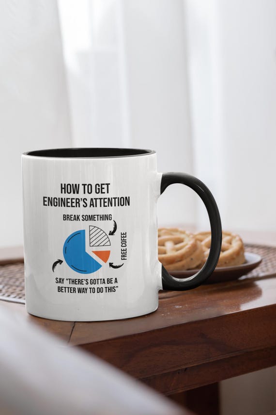Engineer Humor Coffee Mug: Funny Pie Chart Gift