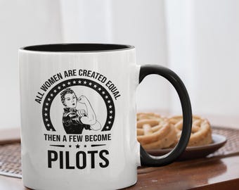 Female Pilot Mug: Empowering Women in Aviation Gift