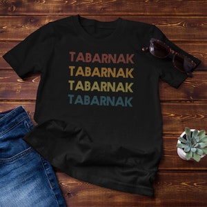 Tabarnak T-Shirt - Retro Vintage Style Quebec Canada Skyline T-Shirt,  Québec Shirt,  funny Quebec Shirt, Canada Shirt