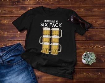 Check Out My Six Pack T-Shirt: Funny Beer Drinking Tee