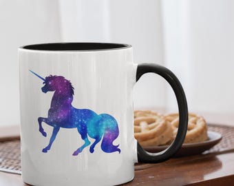 Mug licorne galaxie : cadeau fantaisie cosmique mystique