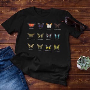 Butterfly Collection T-Shirt: Colorful Wildlife Design