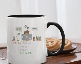 Eat Code Sleep Mug: Funny Programmer Gift for Coders - 11oz Ceramic