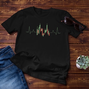 Trading Herzschlag Unisex T-Shirt | Lagerhandel Shirt | Geschenk für Kapitalanleger | Lustiges Forex Tee | Day Trader Bekleidung | Geschenk für Händler
