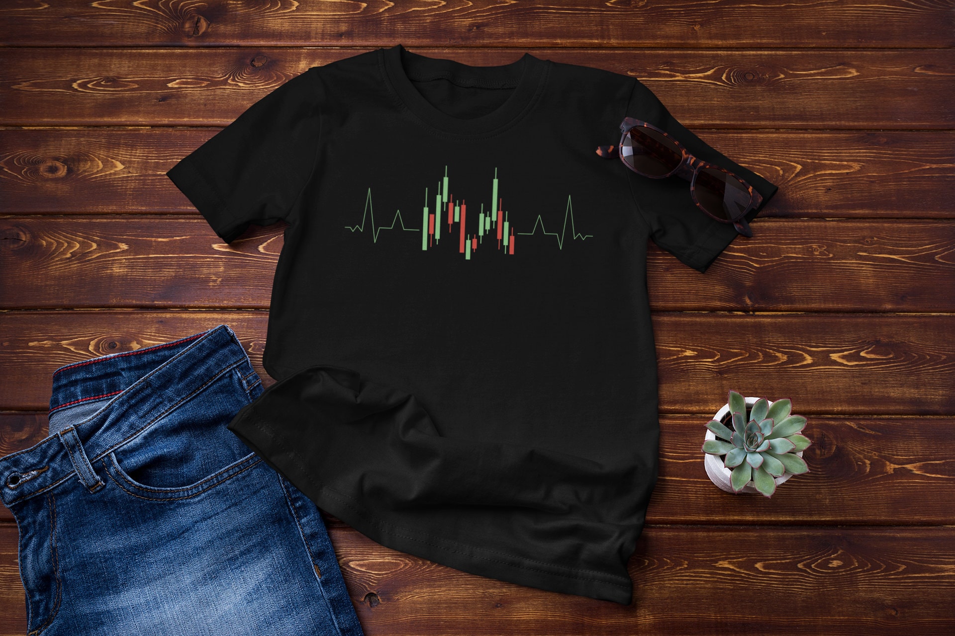 Trading Heartbeat Unisex T-Shirt | Stock Trading Shirt | Gift for Investor | Funny Forex Tee | Day Trader Apparel | Gift for Traders