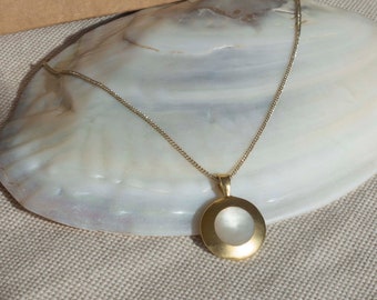 925 Silver 24k Gold Plated Gemstone Vintage Necklace Pendant