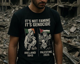 Ireland Palestine Solidarity T-Shirt: Political Protest Art