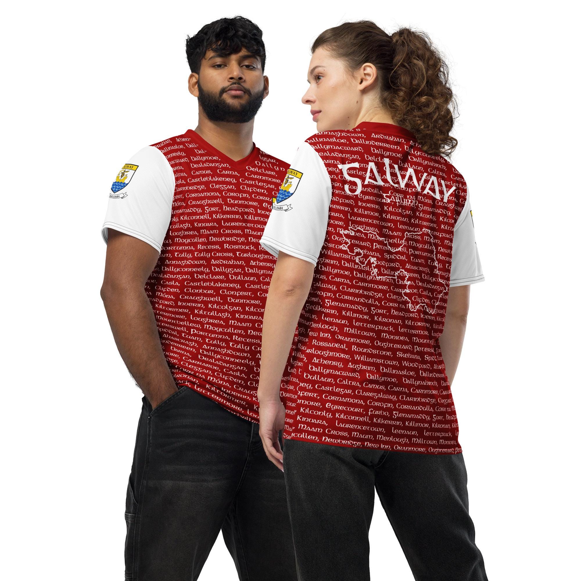 Galway Fan Jersey: Eigenes keltisches Design Wappen Landkarte