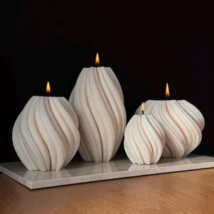 FLAME Candle| Statement Kerze |Flame Candle XXL |TikTok Trending Candle |Trend Candle| Sculptural Candle | Wave Candle | Twisted Candle