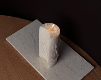 Bougie LUNA | Édition limitée| Bougie de lune de décoration| Décoration lunaire | Décoration Terre | Bougie phase de lune