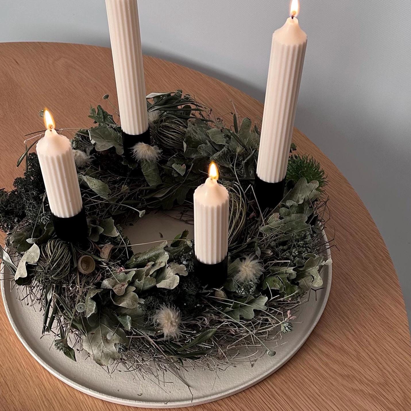 4 Pièces Bougeoir Pour Bougies De L'avent, Bougeoirs Noël De L'Avent En