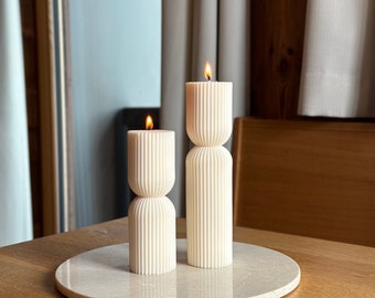 TILDA candle | pillar candle| rippled candle| grooved candle