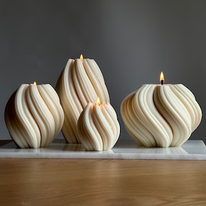 FLAME Candle| Statement Kerze |Flame Candle XXL |TikTok Trending Candle |Trend Candle| Sculptural Candle | Wave Candle | Twisted Candle