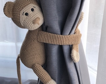 Monkey curtain tiebacks