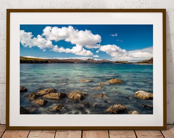 Isle of Skye, Hebridean Beach-  Landscape Photography, Wall Art Poster - Ridgeline Prints - POSTER, MOUNTED, Jigsaw or POSTER with hanger