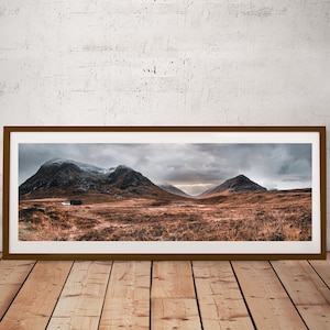 Glencoe Snowy Skies - Ultra Panorama of  Scottish Highlands- PRINT, FRAMED or CANVAS  - Scottish Wall Art- Nature Art