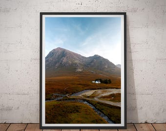 Stampa del paesaggio di Glencoe - Highlands scozzesi - Scozia, Highlands - STAMPA, MONTATA, Puzzle o POSTER, Arte murale - Fotografia
