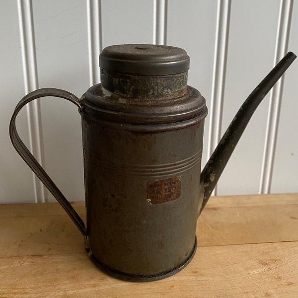 Oil Can with Spout Rusty Crusty Farmhouse Decor