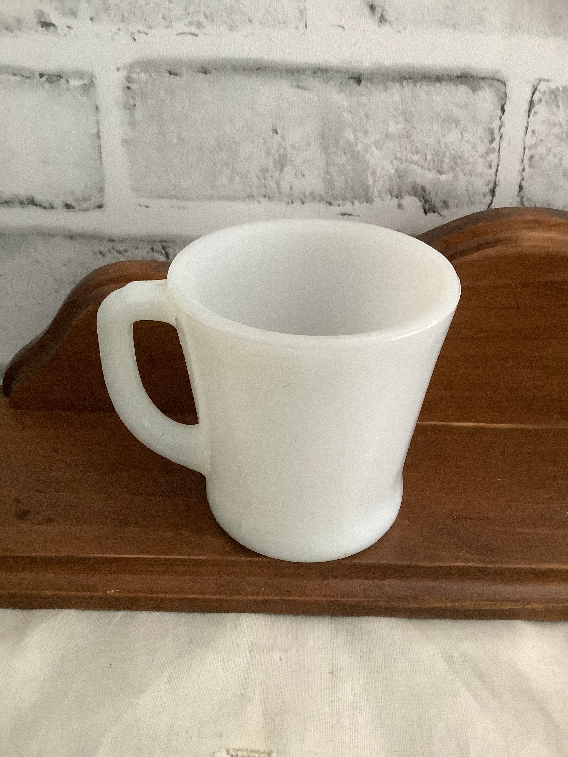Fire-King - Fire King IVORY D-Handle Mug Cup ④ Vintage Fire King Ivory White D-Handle Coffee Mug Oven Ware