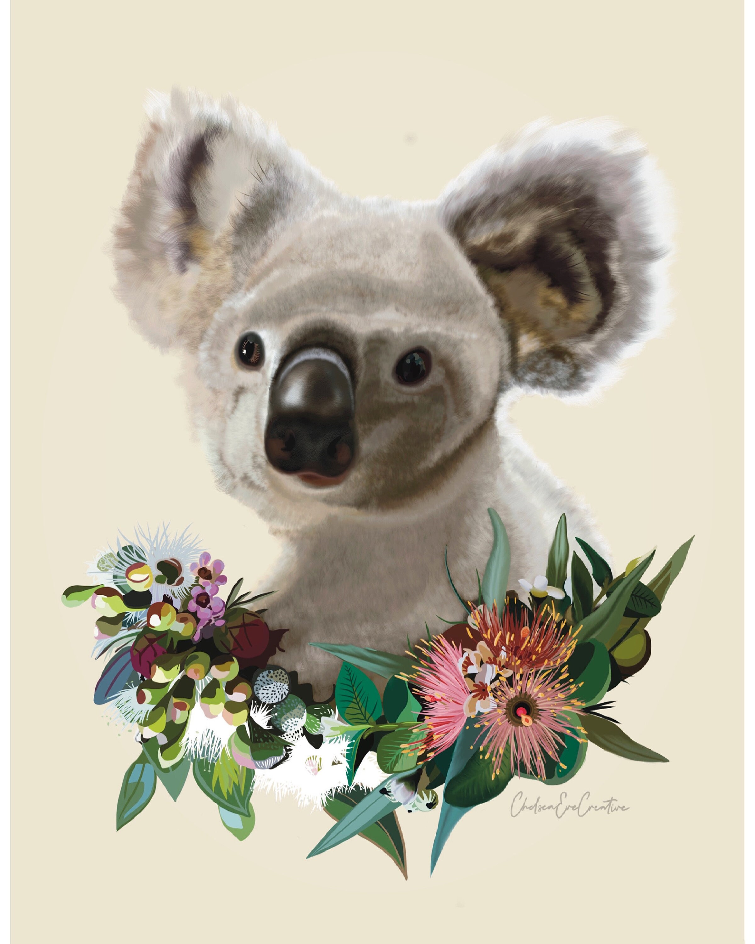 Koala Print in A3 or A4 Etsy