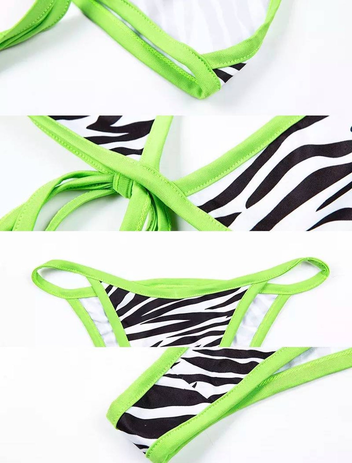 Party Animal Zebra Print Bikini Etsy