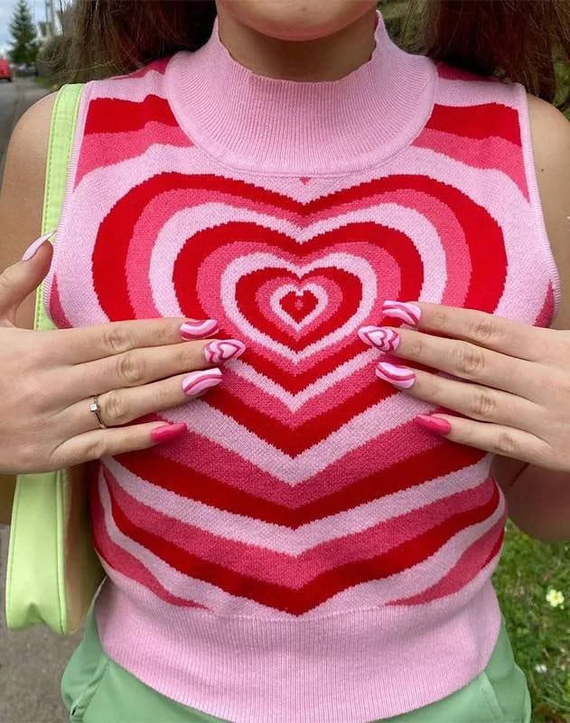 powerpuff heart sweater