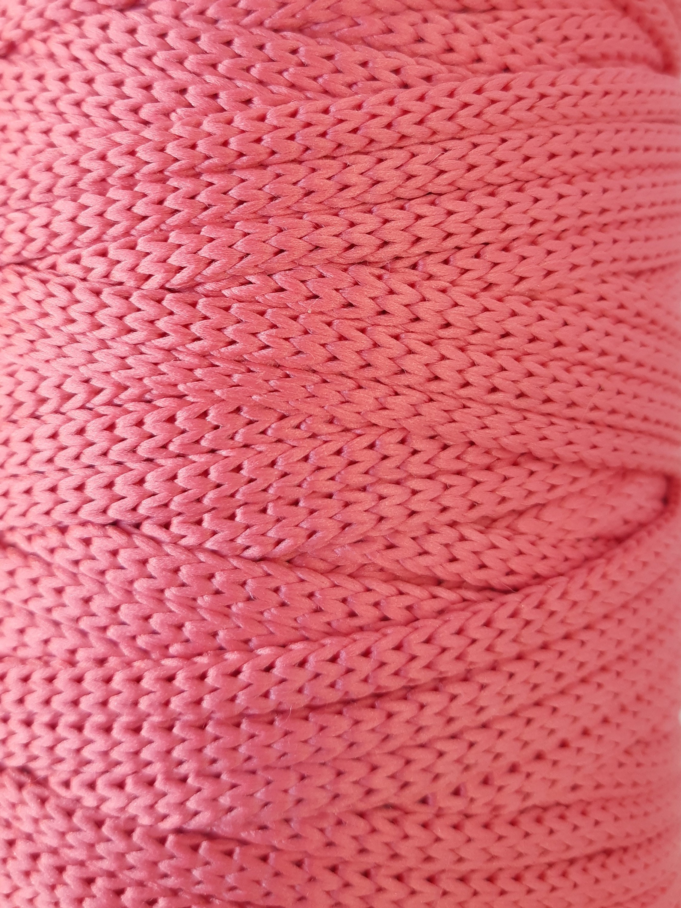 Coral Polyester Cord 5 mm 109 yards Knitted polyester cord Etsy
