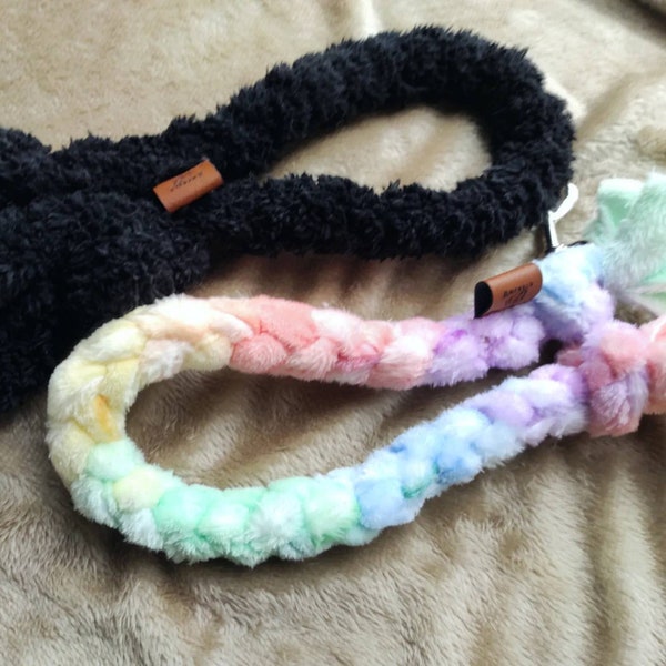 Custom Made Sherpa or Minky Fleece Pullstrap Grounding Handle For Assistance, Guide, Service Dogs