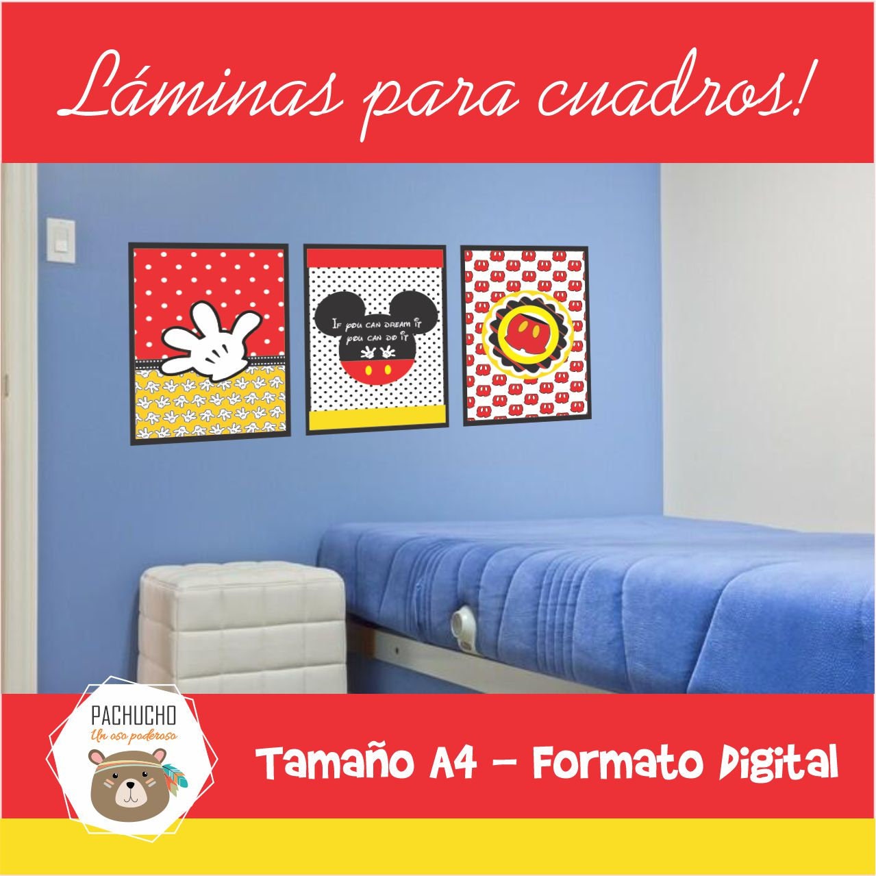 Nursery Wall Art Art Bedroom Kids Set of 3 Prints Digital | Etsy