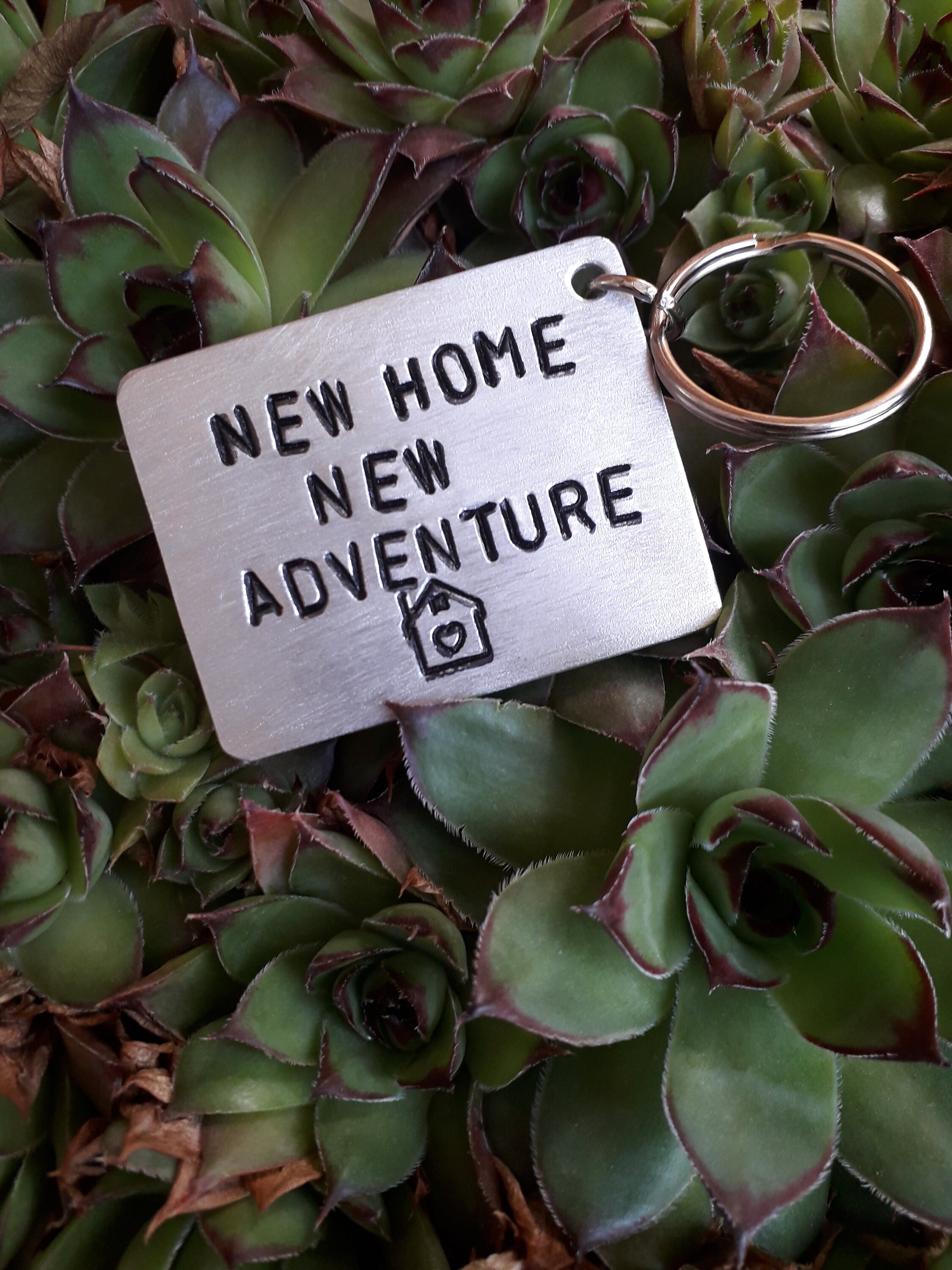 New Home New Adventures Keychain First Home Housewarming Gift Key Ring #ml 