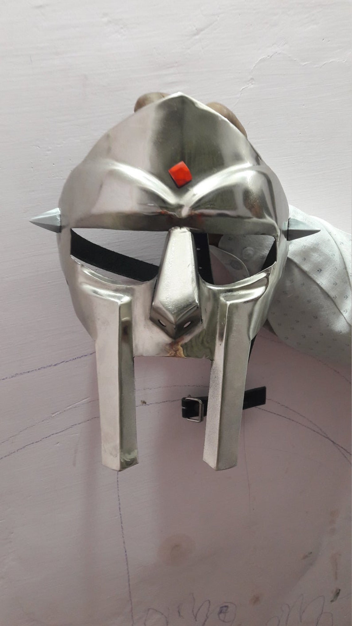 MF Doom Gladiator Mask Silver Finish Metal Mask for Halloween - Etsy