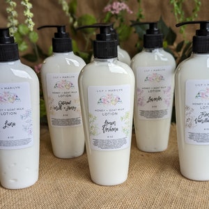 Honey and Goat Milk Lotion - Various Scents 8oz