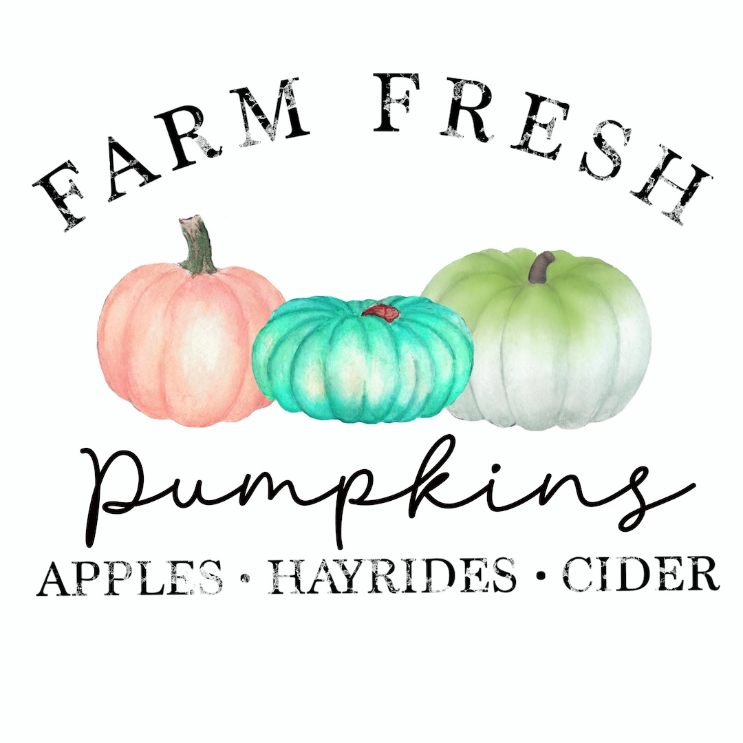 Farm Fresh Pumpkins Png Fall Design Farm Sublimation - Etsy