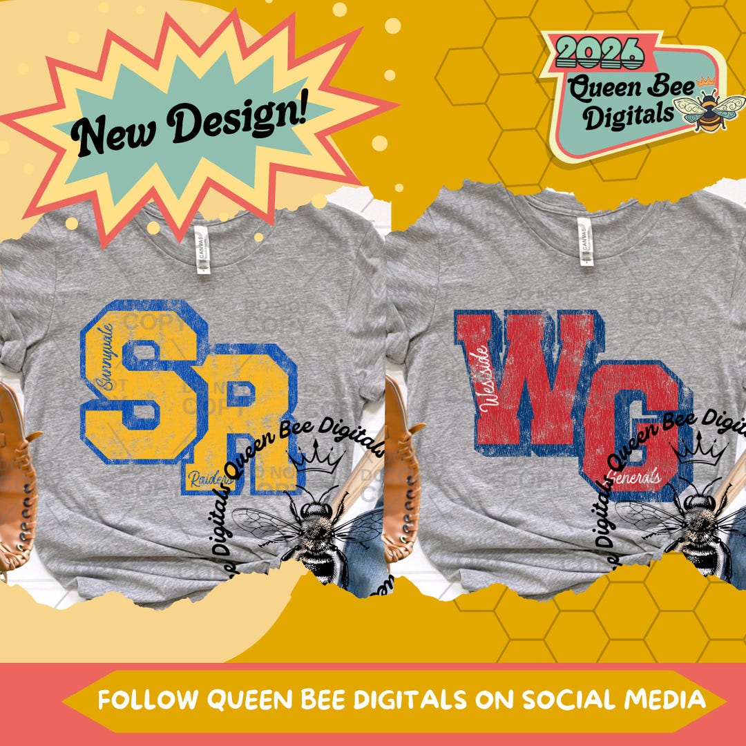 Custom Distressed Retro School PNG: Personalized Team Design (Digital Download