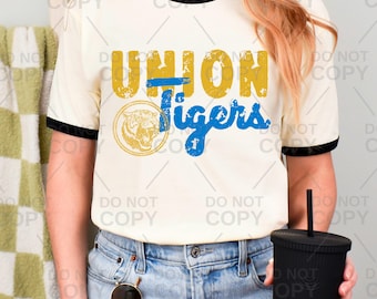 Custom Distressed Retro School Spirit PNG: Personalized Team Design (Digital Download