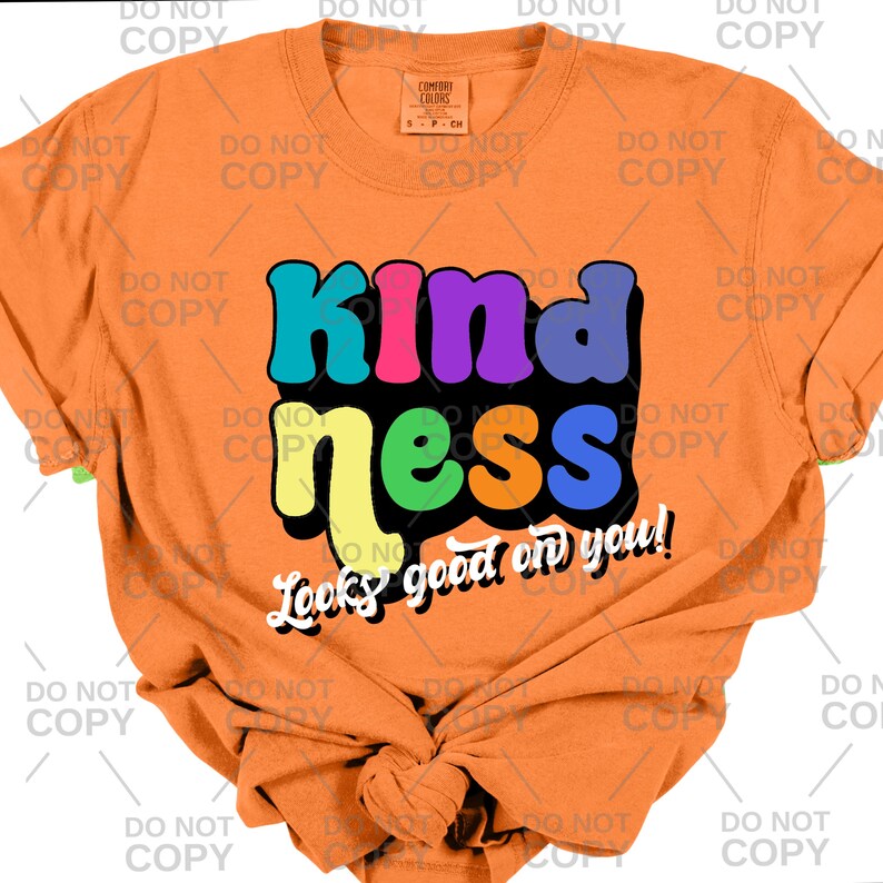 Kindness Looks Good on You PNG - Retro Neon Design (digital Download ...