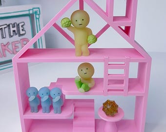 Smiski House Display Shelf 3D Printed - Mini Figures Dest Shelf - Small Toy Display Shelf, Miniature Display, Crystal Quartz Showing Shelf