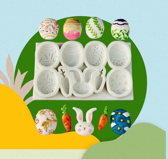 5-teiliges Osterei & Häschen Silikonformen Set – Für Schokolade, Kuchen, Gelee, Backen & Dekoration
