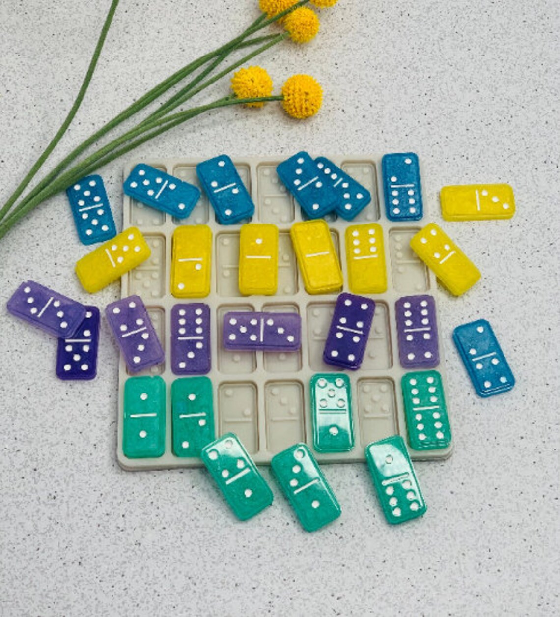 Standard Size Domino Game Pieces Silicone Mold Domino Set Etsy