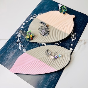 DIY Epoxy Resin Concrete Cement Large Jewelry Tray Silicone Molds - Resin Leaf Tray Mold - Big Leaf Dish Plate Coaster Mold