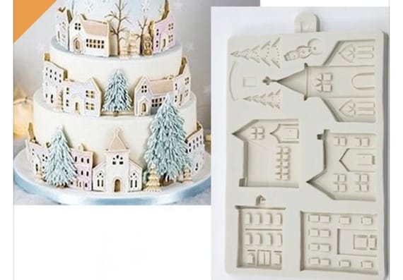 3 Pcs Leaves Fondant Molds Silicone Leaves Modeling Moulds for Cake Decoration Icing Sugar DIY Molds