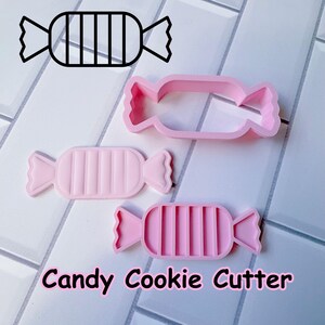 Candy Cookie Cutter - Wrapped Candy Cookie Cutter With Free Imprint Stamp