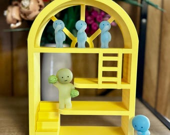 Smiski House Display Shelf 3D Printed - Mini Figures Dest Shelf, Small Toy Display Shelf, Miniature Display, Crystal Quartz Showing Shelf
