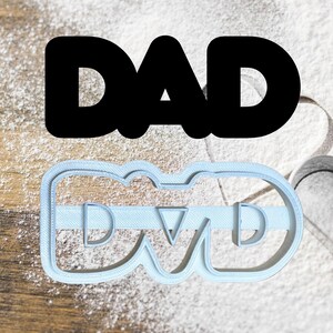 DAD cookie cutter with Customization, Father&#39;s Day Sugar Cookie Cutters