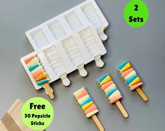 Zig Zag Popsicle Molds (Set of 2) with 50 Sticks